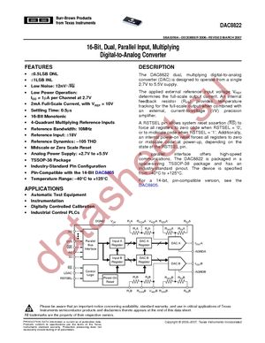 DAC8822QBDBT datasheet  